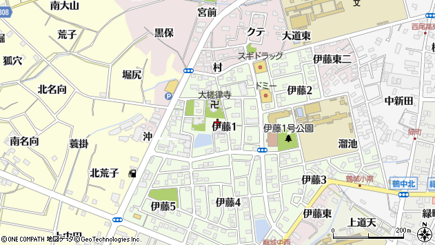〒445-0807 愛知県西尾市伊藤の地図