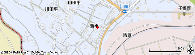 愛知県新城市川田（新平）周辺の地図