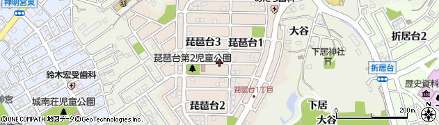 京都府宇治市琵琶台周辺の地図
