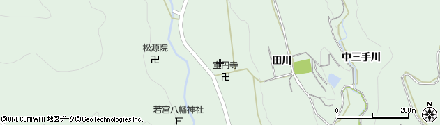 愛知県豊川市上長山町田川周辺の地図