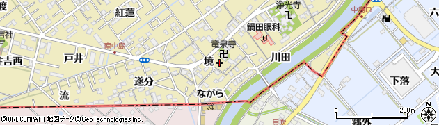 愛知県岡崎市中島町境20周辺の地図