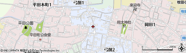 三重県鈴鹿市弓削周辺の地図