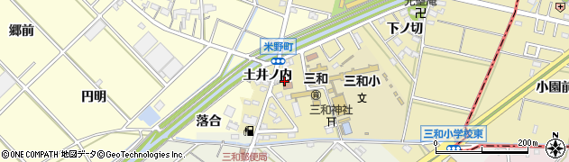 西尾市役所　三和ふれあいセンター周辺の地図