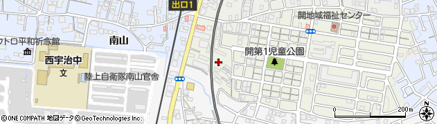 京都府宇治市開町8周辺の地図