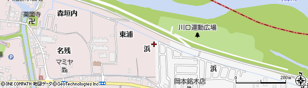 京都府八幡市八幡浜周辺の地図