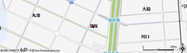 愛知県幸田町（額田郡）菱池（藻塚）周辺の地図