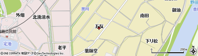 愛知県新城市野田（五反）周辺の地図