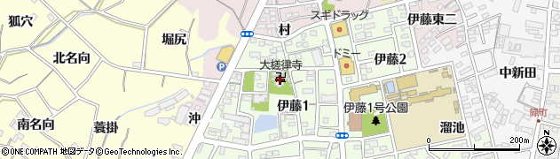 大槎律寺周辺の地図