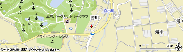 愛知県豊川市東上町（勝川）周辺の地図