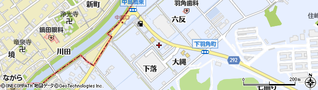 愛知県西尾市下羽角町六反58周辺の地図