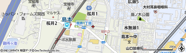 ガッツレンタカー島本町店周辺の地図