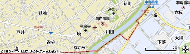 愛知県岡崎市中島町境37周辺の地図