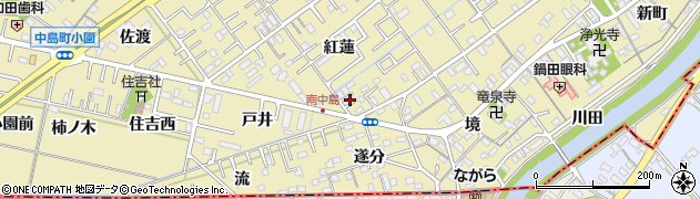 愛知県岡崎市中島町紅蓮36周辺の地図