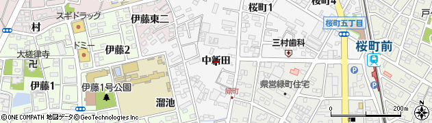 愛知県西尾市桜町（中新田）周辺の地図