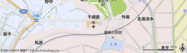 愛知県新城市豊島馬渡周辺の地図
