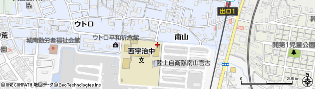 京都府宇治市伊勢田町南山周辺の地図