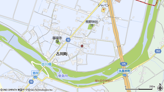 〒675-1363 兵庫県小野市古川町の地図