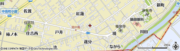 愛知県岡崎市中島町紅蓮33周辺の地図