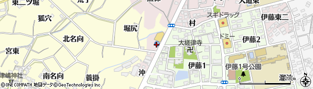 愛知県西尾市伊藤町村西周辺の地図
