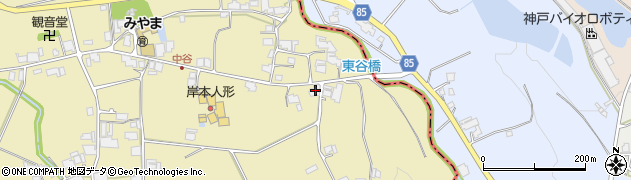 兵庫県小野市中谷町1334周辺の地図