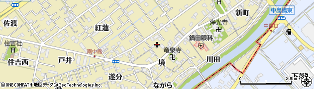 愛知県岡崎市中島町境10周辺の地図