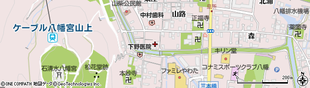 京都府八幡市八幡山柴24周辺の地図