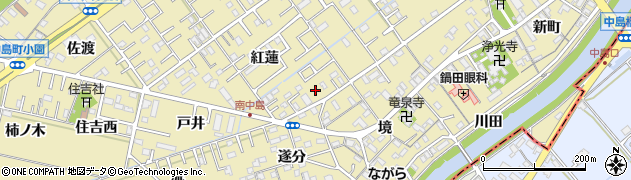 愛知県岡崎市中島町紅蓮13周辺の地図