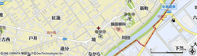 愛知県岡崎市中島町境6周辺の地図