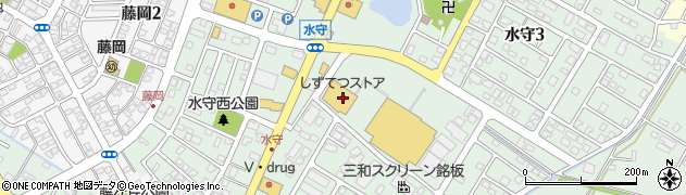 しずてつストア藤枝水守店周辺の地図