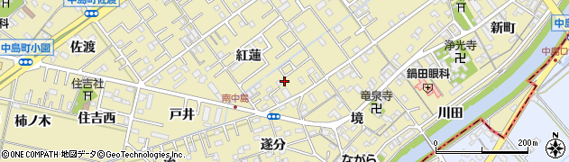 愛知県岡崎市中島町紅蓮14周辺の地図