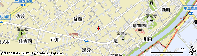 愛知県岡崎市中島町紅蓮12-4周辺の地図