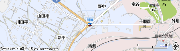 川田周辺の地図