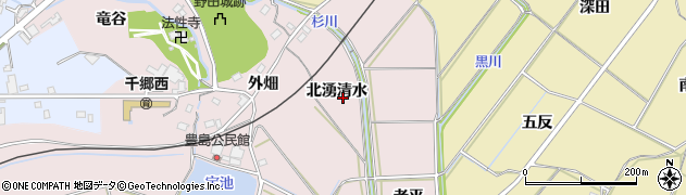 愛知県新城市豊島（北湧清水）周辺の地図