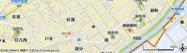 愛知県岡崎市中島町紅蓮12-6周辺の地図