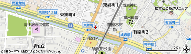 釜寅　半田店周辺の地図