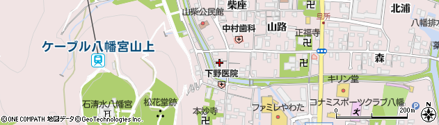 京都府八幡市八幡山柴32周辺の地図