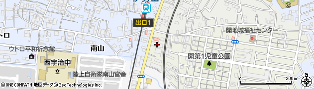 京都府宇治市開町2周辺の地図