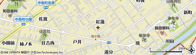 愛知県岡崎市中島町紅蓮39周辺の地図