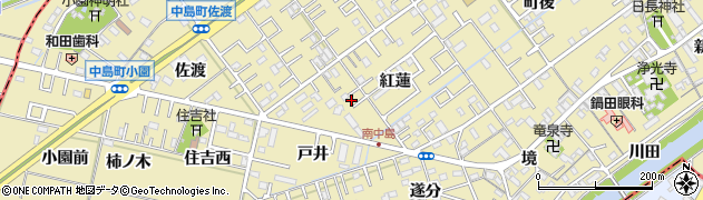 愛知県岡崎市中島町紅蓮59周辺の地図