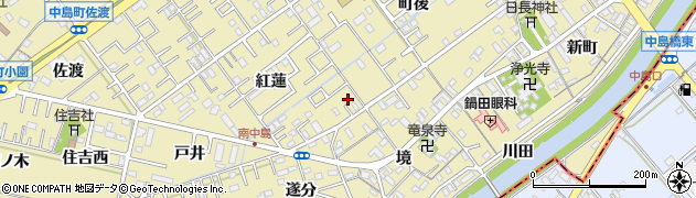 愛知県岡崎市中島町紅蓮12周辺の地図