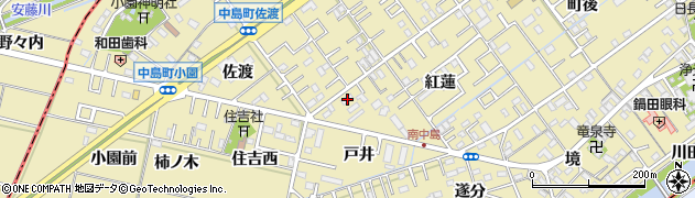 愛知県岡崎市中島町紅蓮52周辺の地図