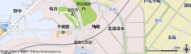愛知県新城市豊島（外畑）周辺の地図