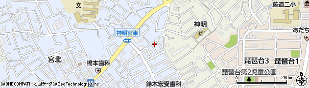 京都府宇治市神明宮東106周辺の地図