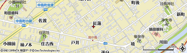 愛知県岡崎市中島町紅蓮40周辺の地図