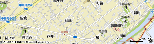 愛知県岡崎市中島町紅蓮16周辺の地図