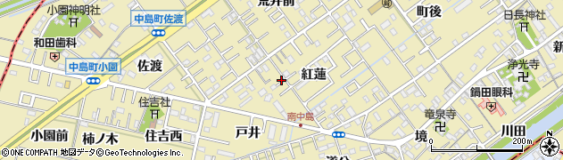 愛知県岡崎市中島町紅蓮58周辺の地図