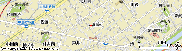 愛知県岡崎市中島町紅蓮41周辺の地図