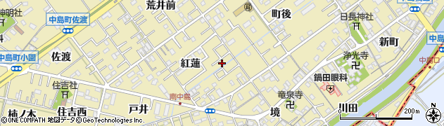 愛知県岡崎市中島町紅蓮9-5周辺の地図