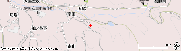 愛知県新城市庭野南田周辺の地図