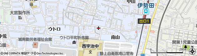 京都府宇治市伊勢田町南山40周辺の地図